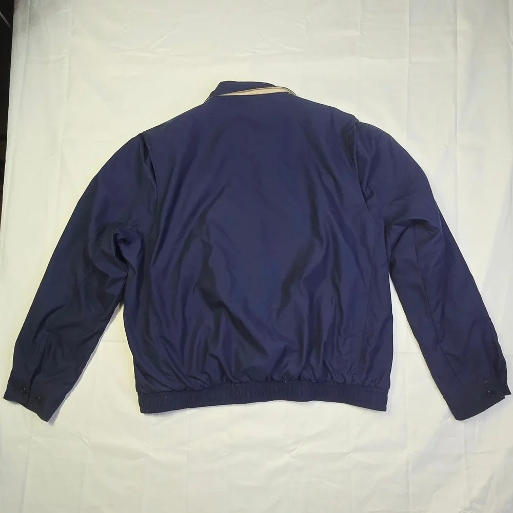 Polo Ralph Lauren Mens Harrington Jacket XL Navy Blue Zip Up Windbreaker Pony T4